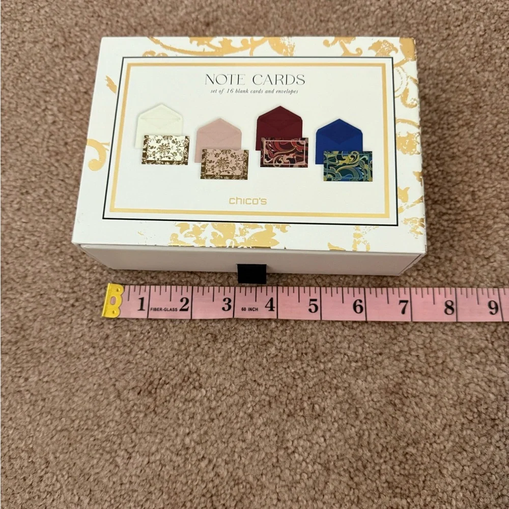 Chico's Gold and Cream Note Cards Set